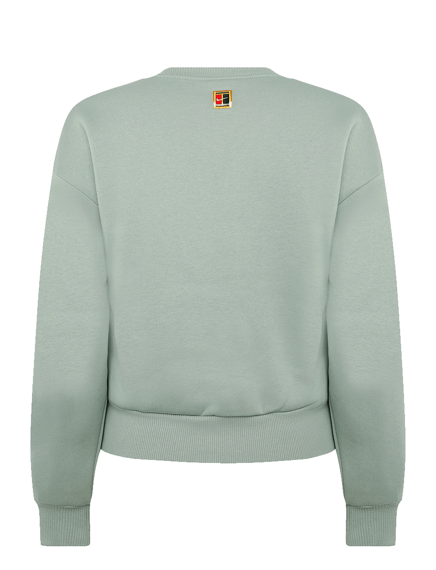 Nike - W NKCT CRT CLTN FLC CREW - dressipluusid ja pusad - steam/barely green - 1