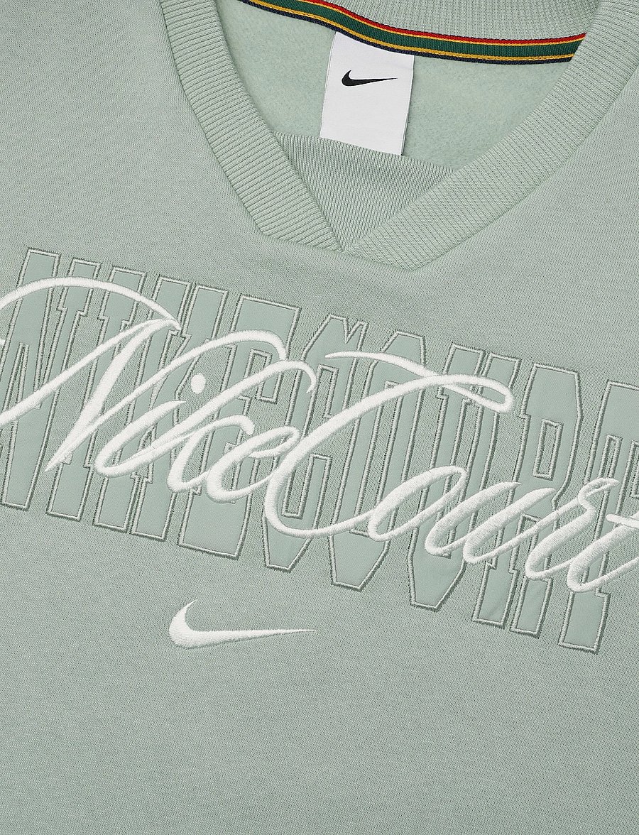 Nike - W NKCT CRT CLTN FLC CREW - dressipluusid ja pusad - steam/barely green - 2
