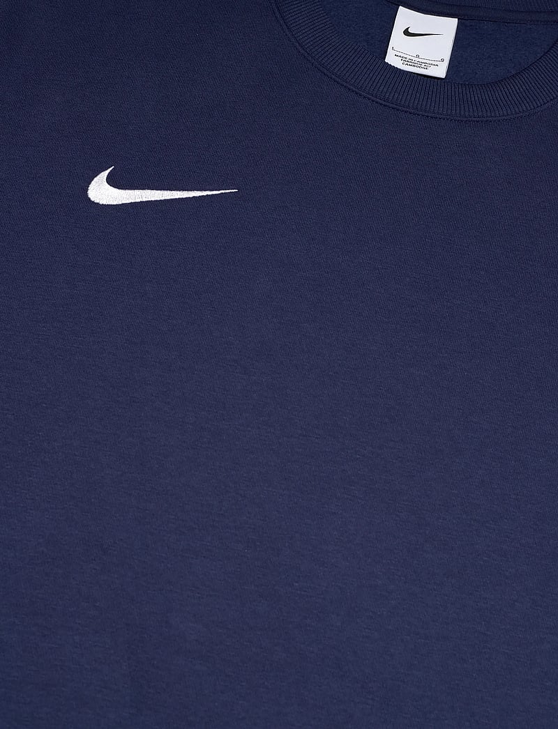 Nike - M NK PARK26 FLC CREW - tops - midnight navy/white - 2