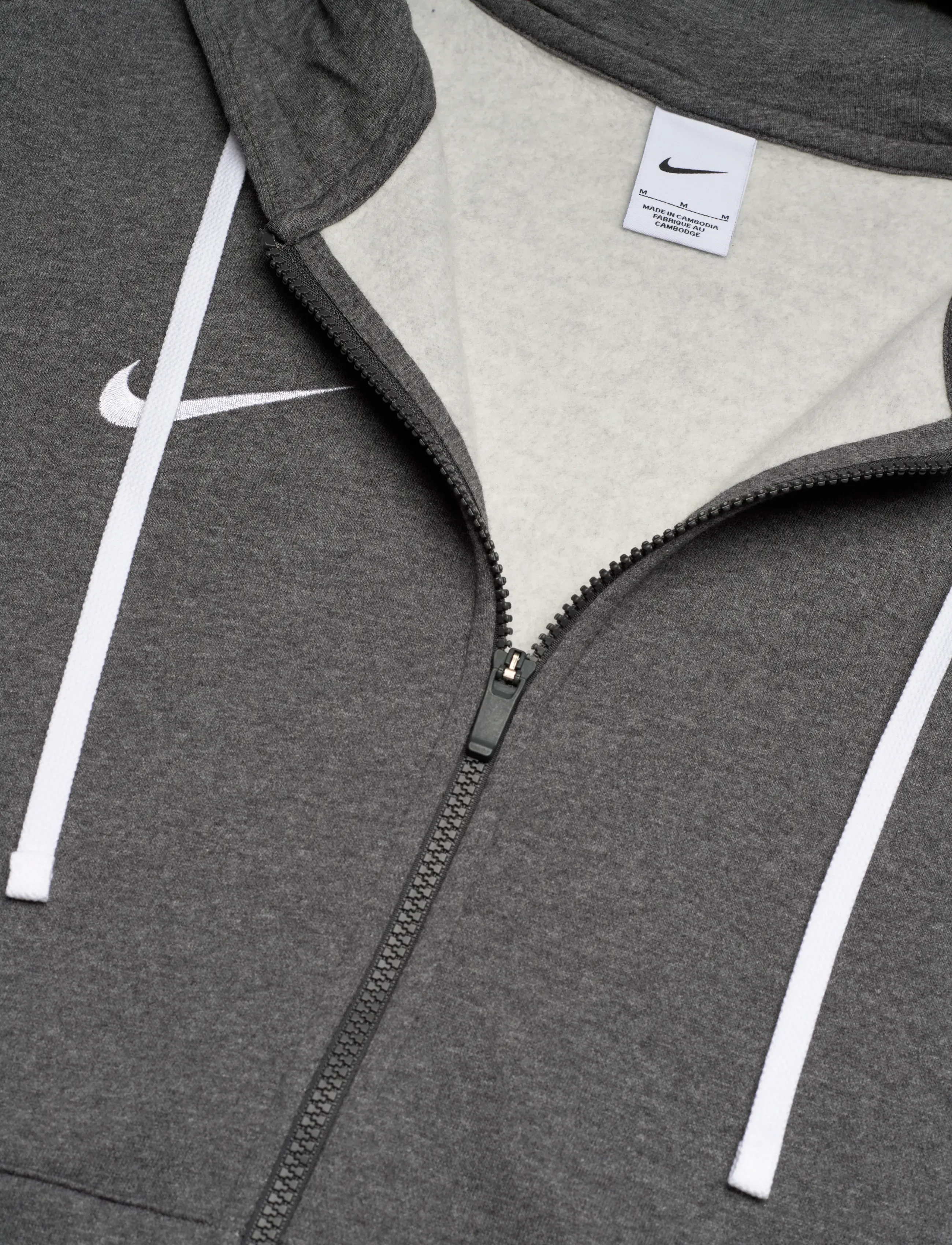 Nike - Nike Park 26 Fleece Hoodie - overdele - charcoal heathr/white - 2