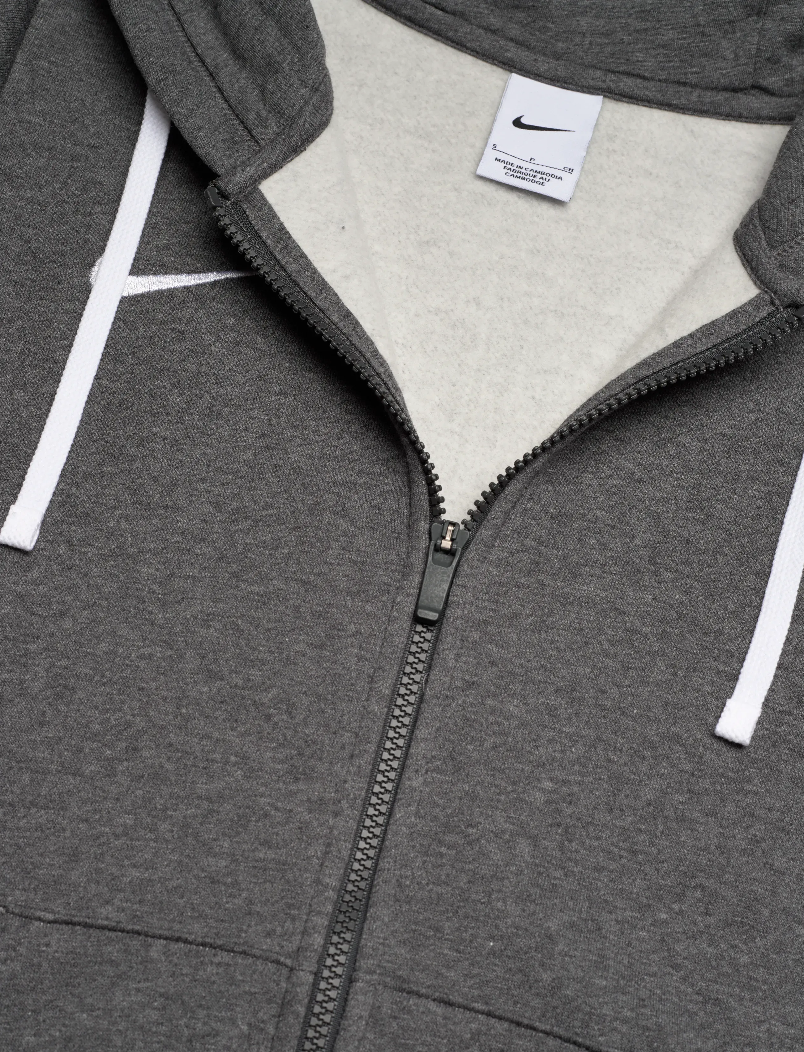 Nike - Nike Park 26 Fleece Hoodie - overdele - charcoal heathr/white - 2