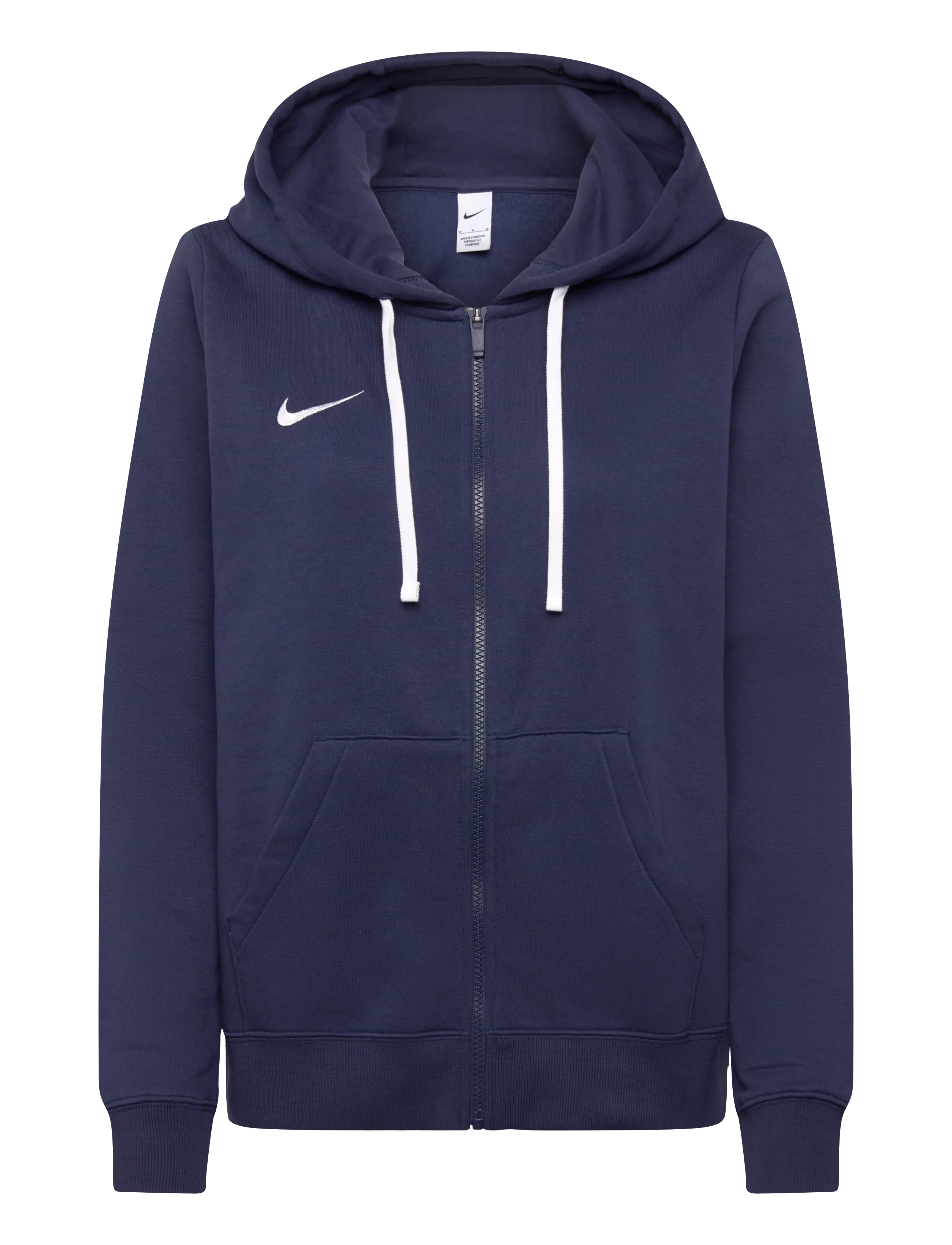 Nike W NK PARK26 FLC FZ HOODIE - Tøj - MIDNIGHT NAVY/WHITE / navy