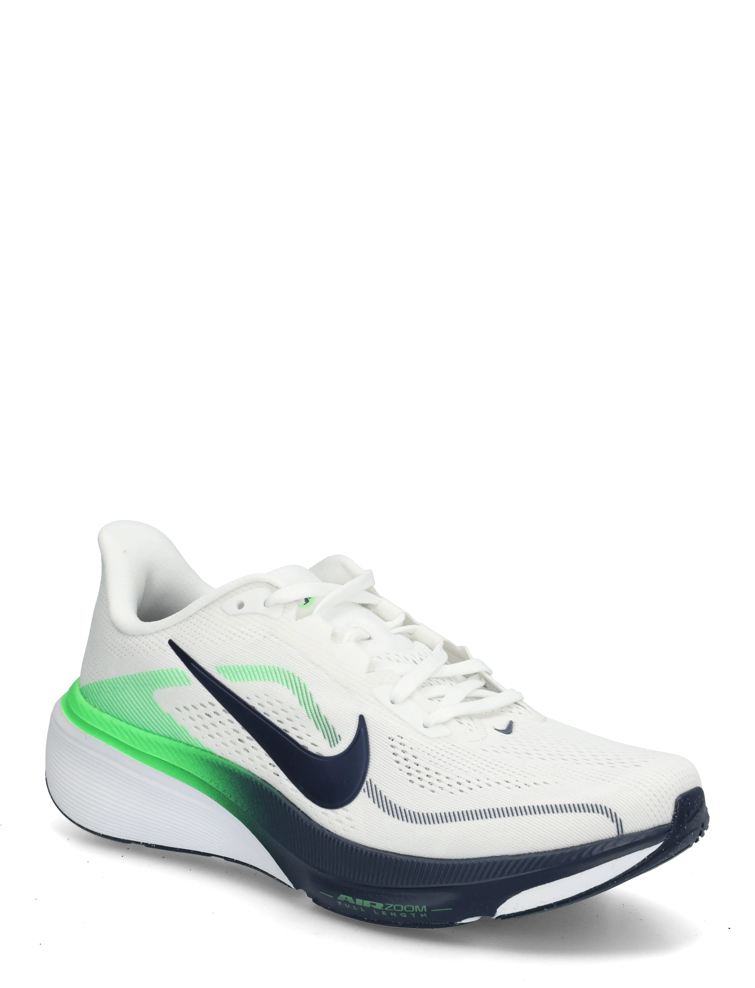 Nike AIR ZOOM PEGASUS 42 - Laufschuhe - WHITE/MIDNIGHT NAVY-GREEN SPAR / white