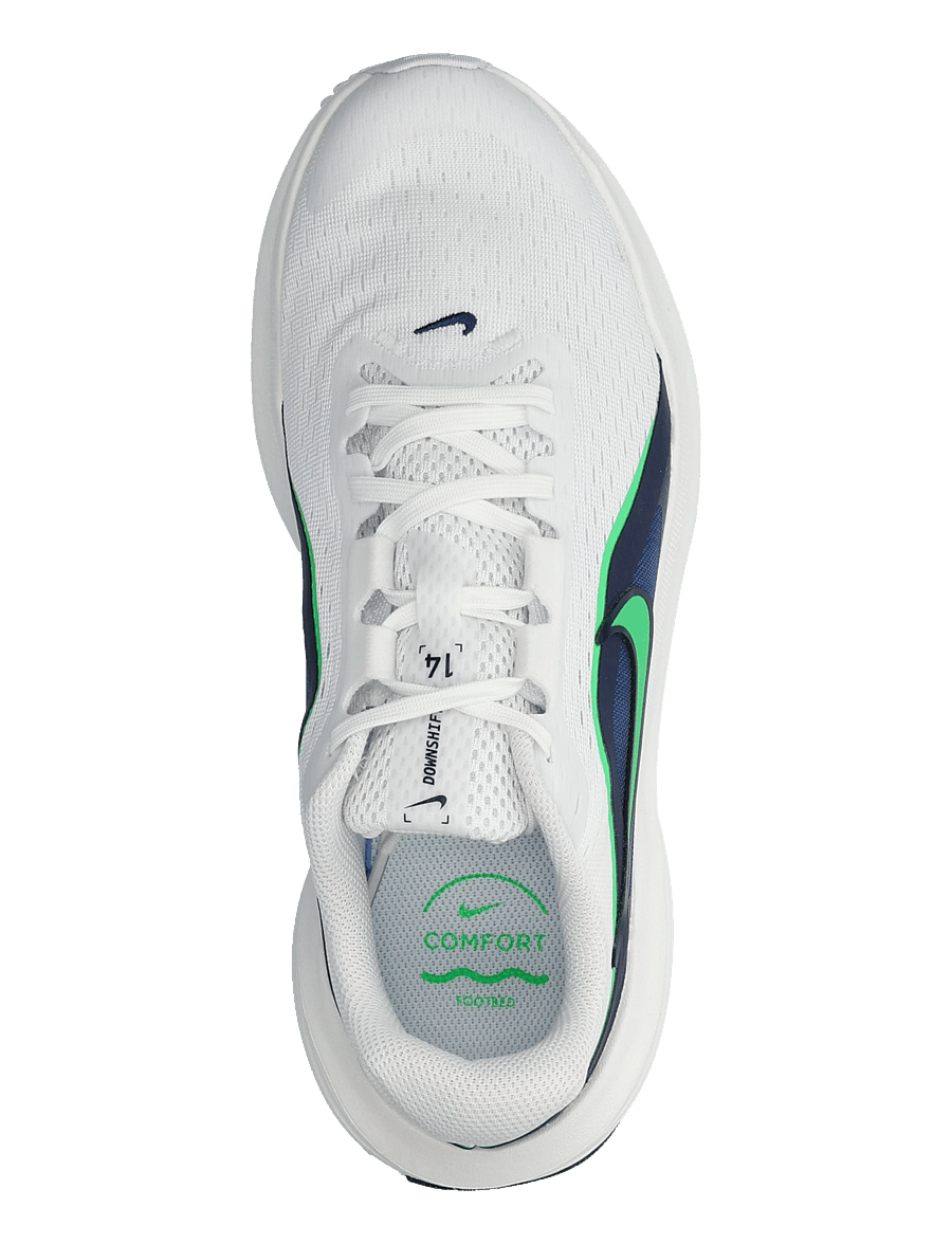 Nike - NIKE DOWNSHIFTER 14 - jooksujalatsid - white/green spark-midnight nav - 3