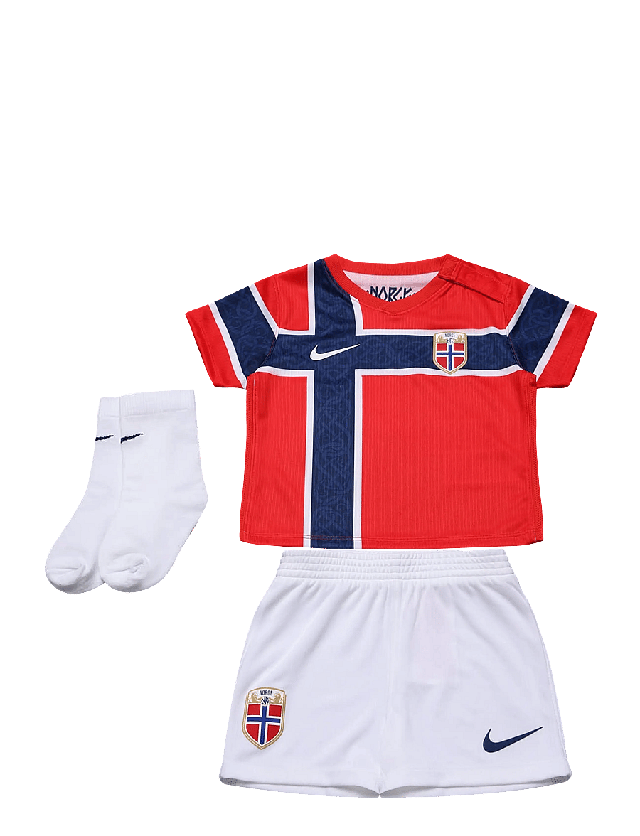 Nike - Norway National Team 2026 Stadium Home Baby - sets mit kurzärmeligem t-shirt - chile red/chile red/white - 0