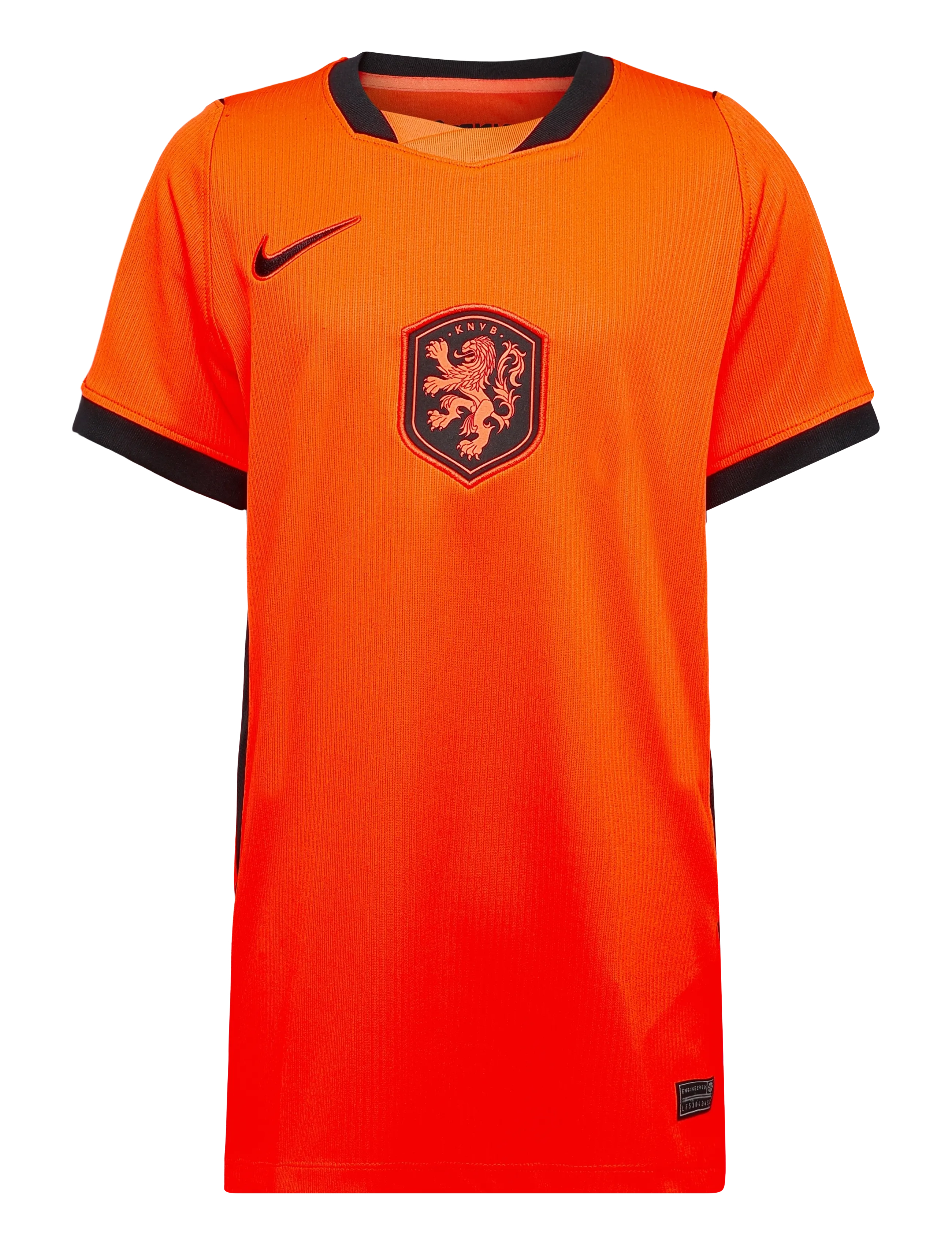 Nike KNVB Y NK DF JSY SS STAD HM - Sporditopid - HYPER CRIMSON/BLACK / orange