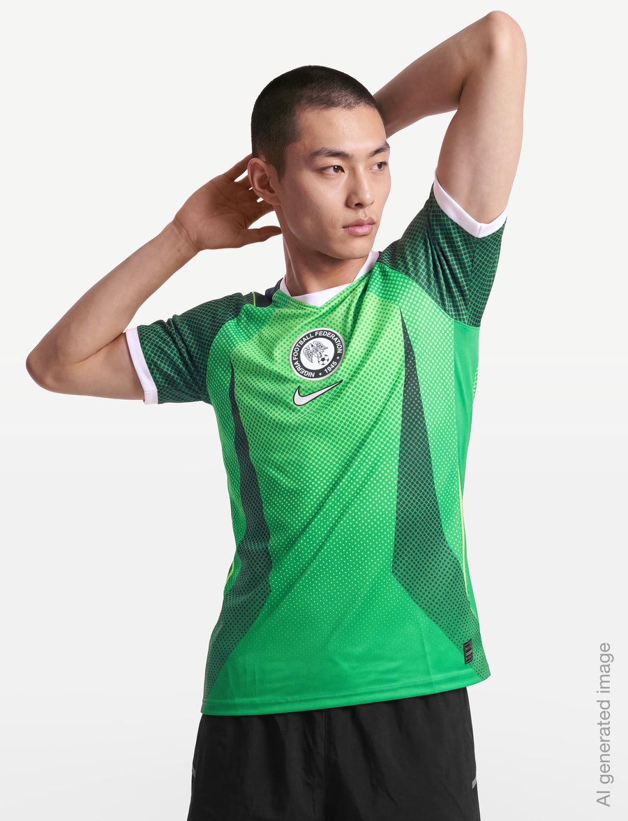 Nike - Nigeria National Team 2026 Stadium Home Jersey - jalgpallisärgid - pine green/electric green/whit - 3