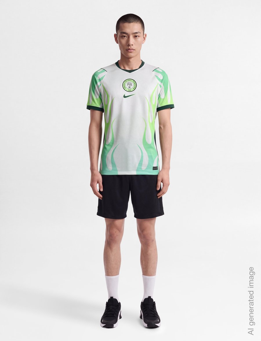 Nike - Nigeria national stadium away jersey - jalgpallisärgid - white/green glow/black - 0