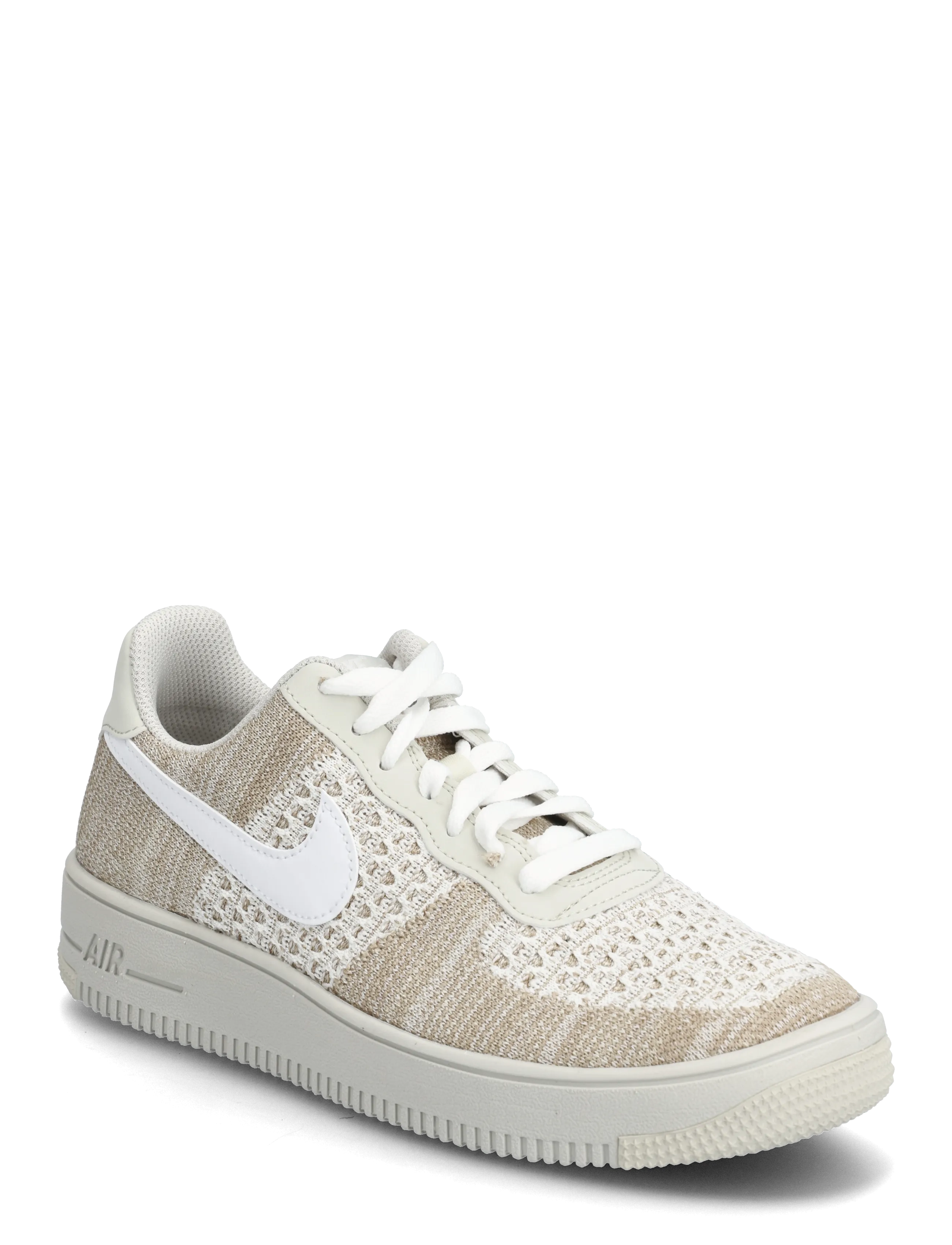 Nike AIR FORCE 1 FLYKNIT 2.0 - Schuhe - LIGHT BONE/WHITE-KHAKI-DESERT KHAKI / cream