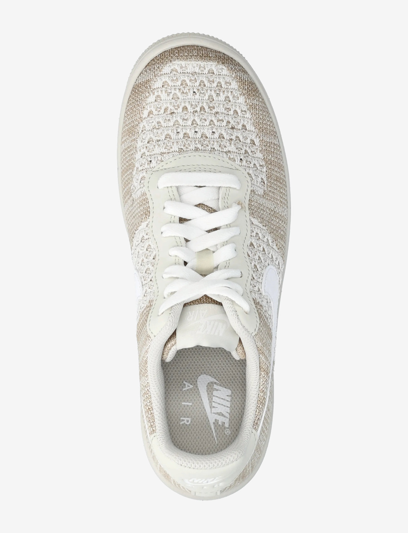 Nike - AIR FORCE 1 FLYKNIT 2.0 - lave sneakers - light bone/white-khaki-desert khaki - 3