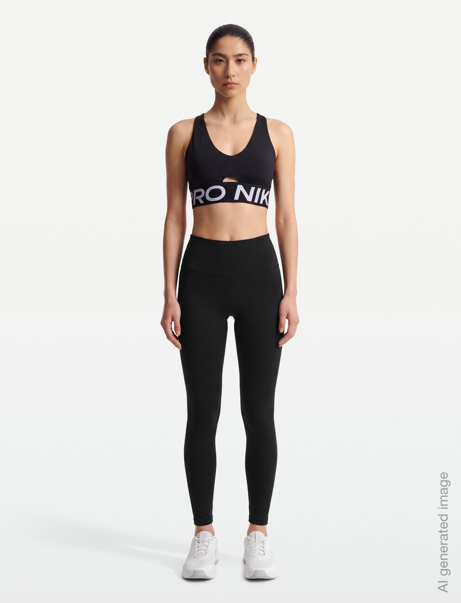 Nike - W NP DF SCULPT MS BRA - sports-bh'er - black/white/white - 0