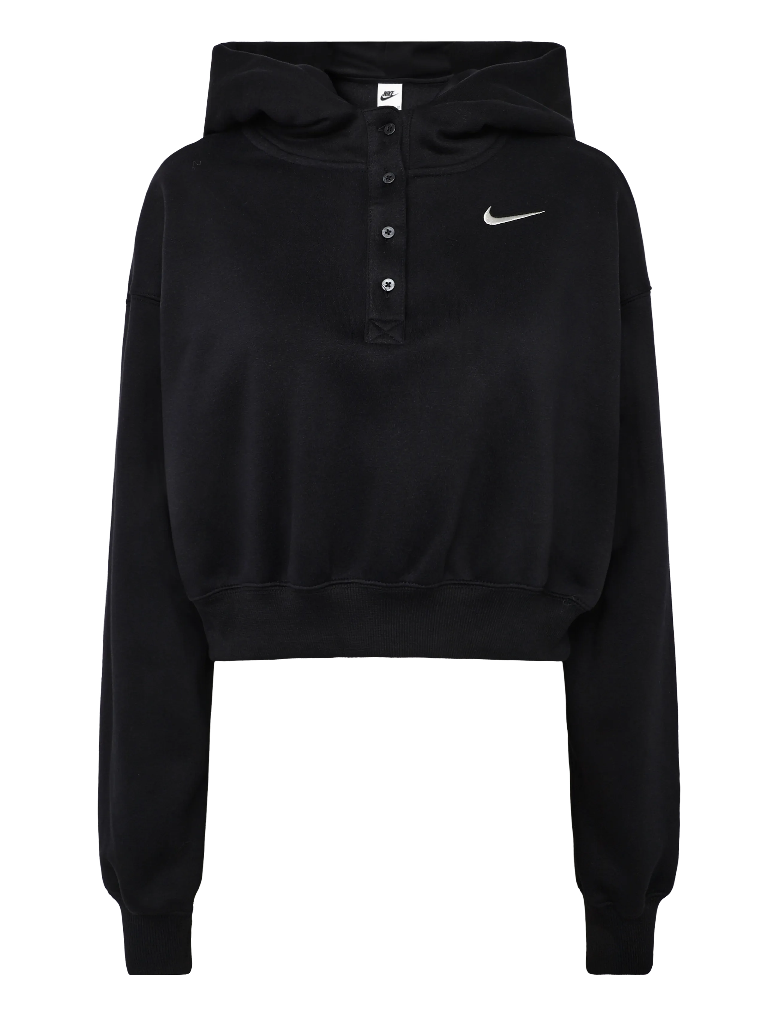 Nike W NSW PHNX FLC OS CRP HNLY HDY - NIKE - BLACK/SAIL / black