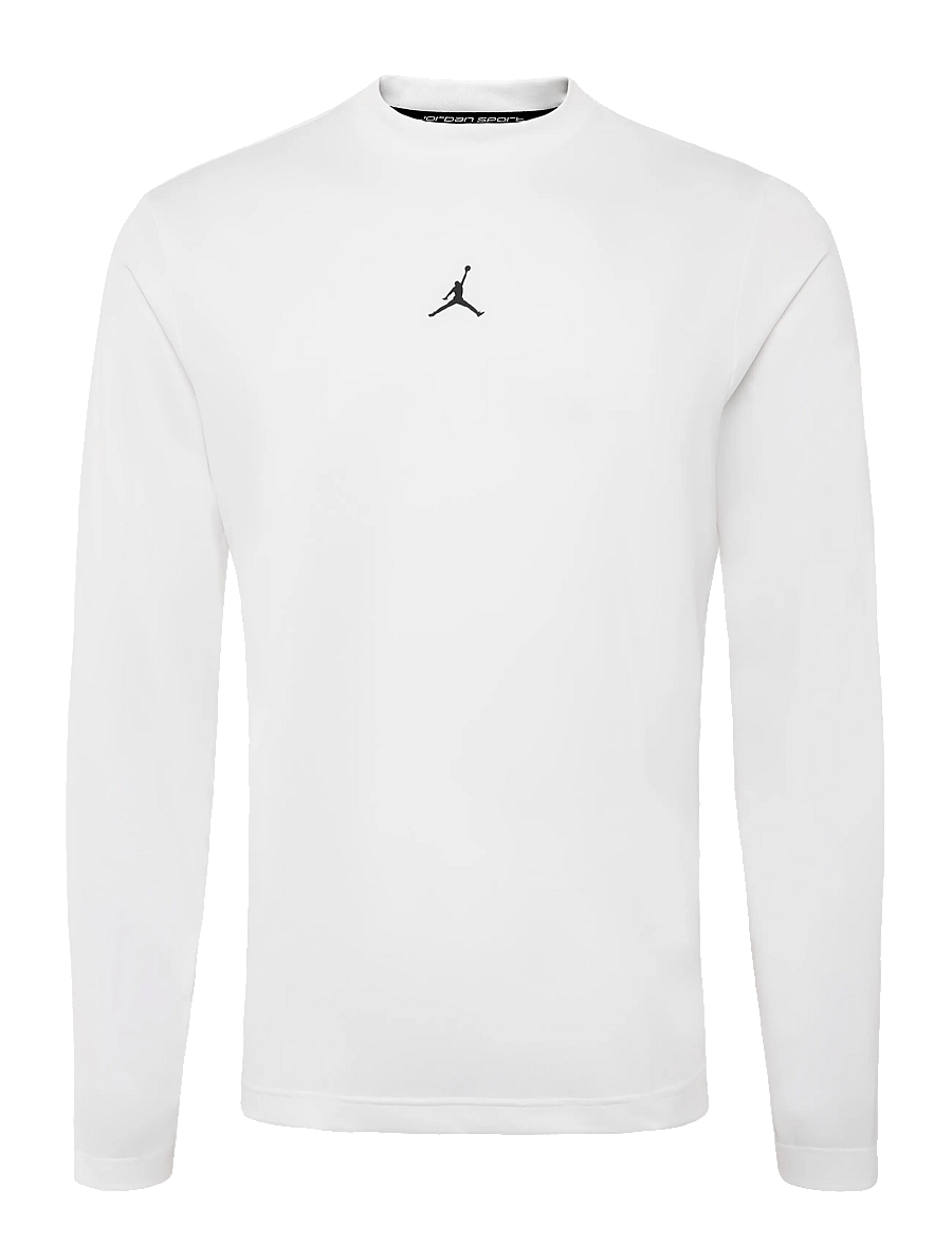 Nike - Jordan Dri-Fit Long-sleeved Top - aluskihina kantavad alussärgid - white - 0