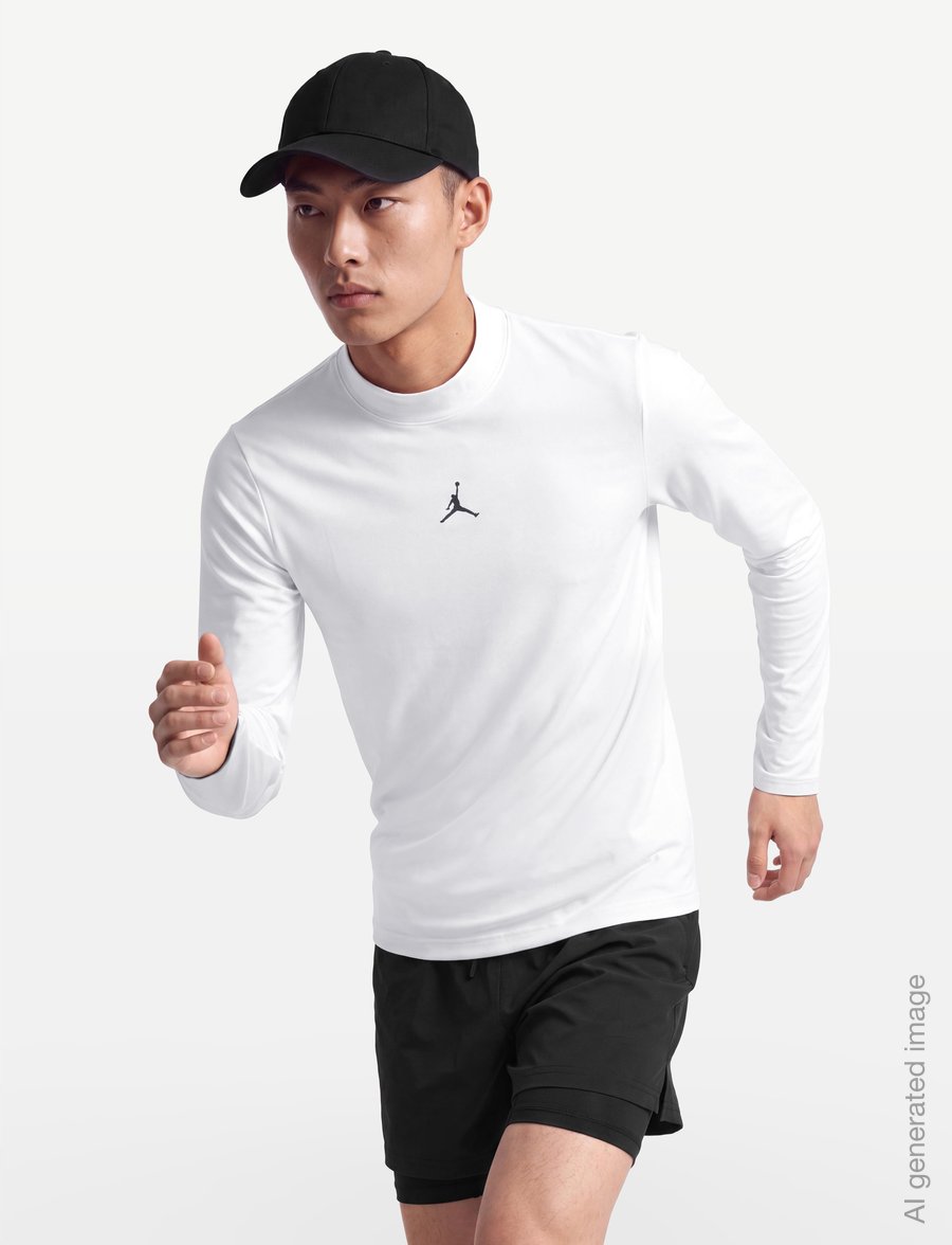 Nike - Jordan Dri-Fit Long-sleeved Top - baselayer overdele - white - 3