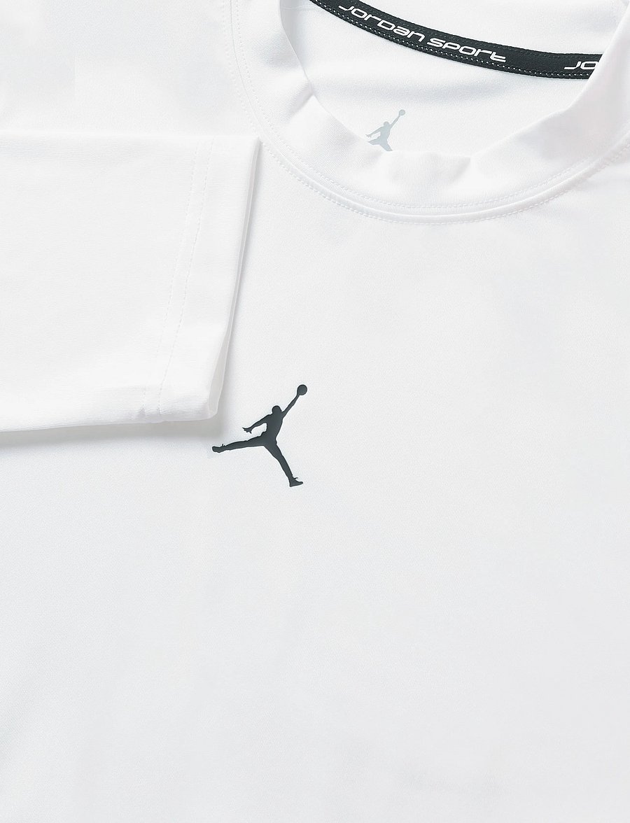 Nike - Jordan Dri-Fit Long-sleeved Top - aluskihina kantavad alussärgid - white - 2