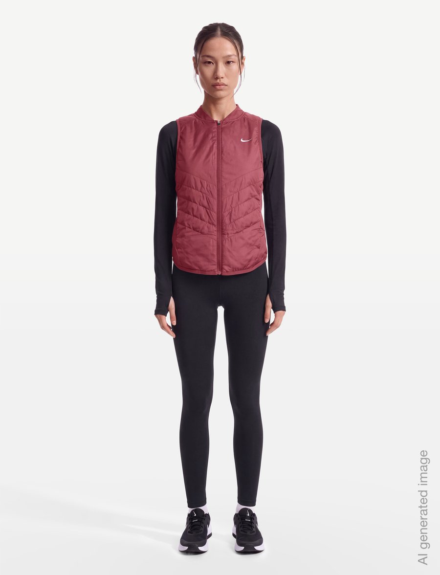 Nike - W NK TEMPO RPL WRM VEST - outerwear - pink smoke/reflective silv - 0