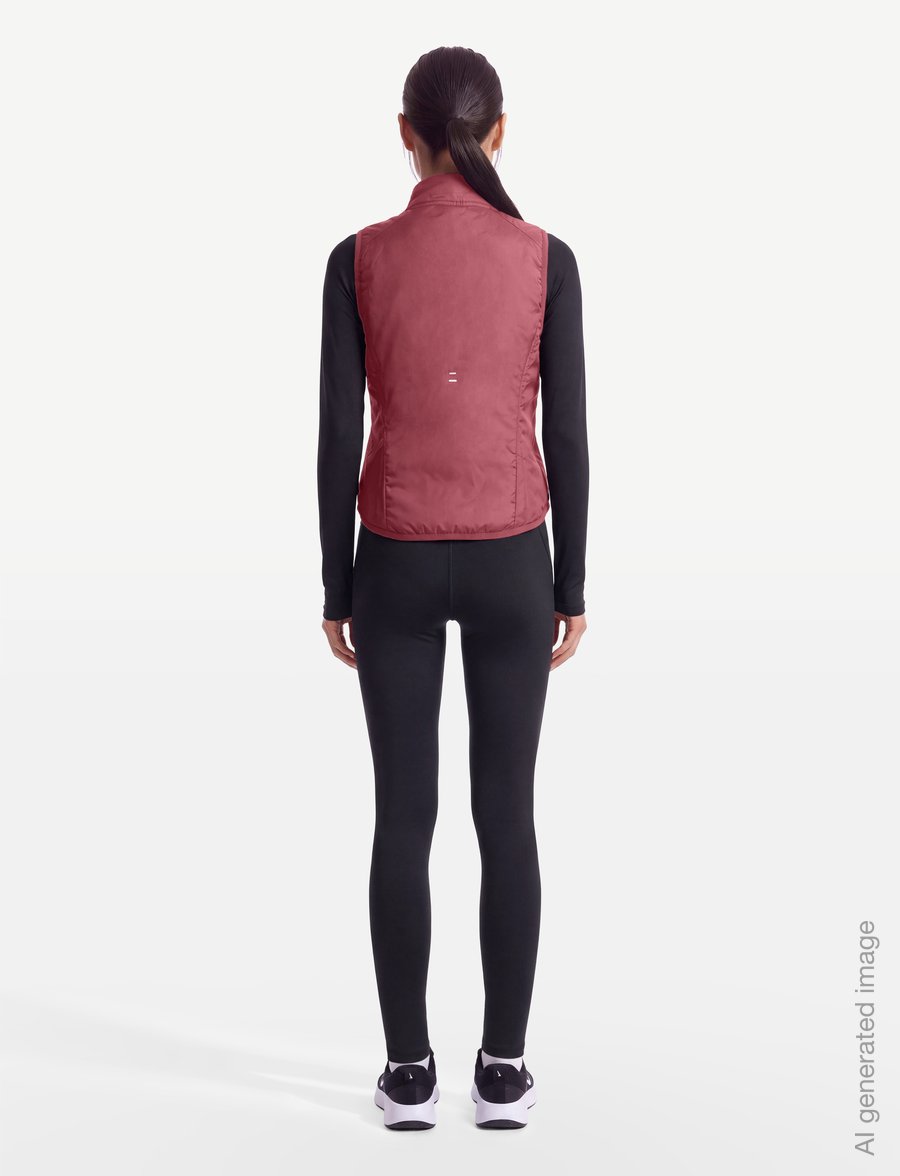 Nike - W NK TEMPO RPL WRM VEST - outerwear - pink smoke/reflective silv - 4