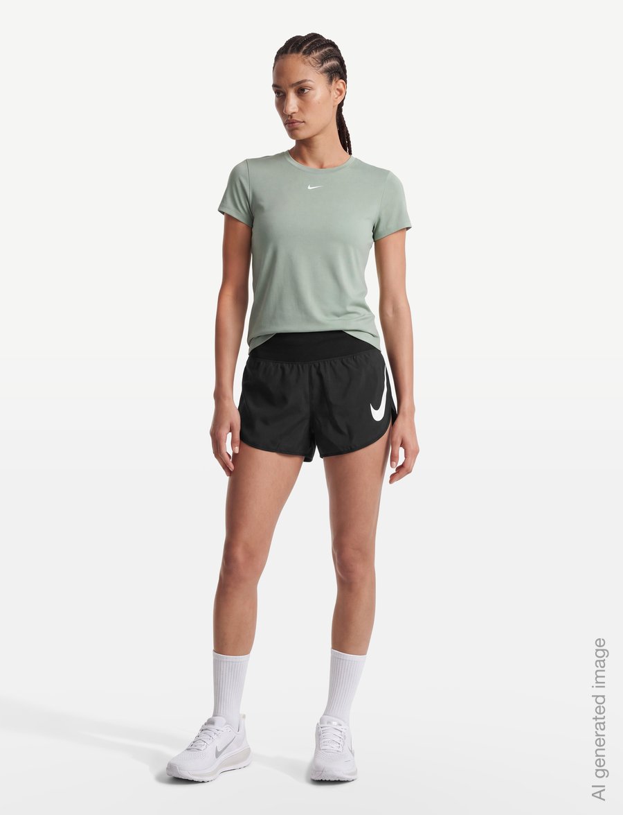 Nike - Nike Tempo Swoosh Short - laufshorts - black/reflective silv/white - 0