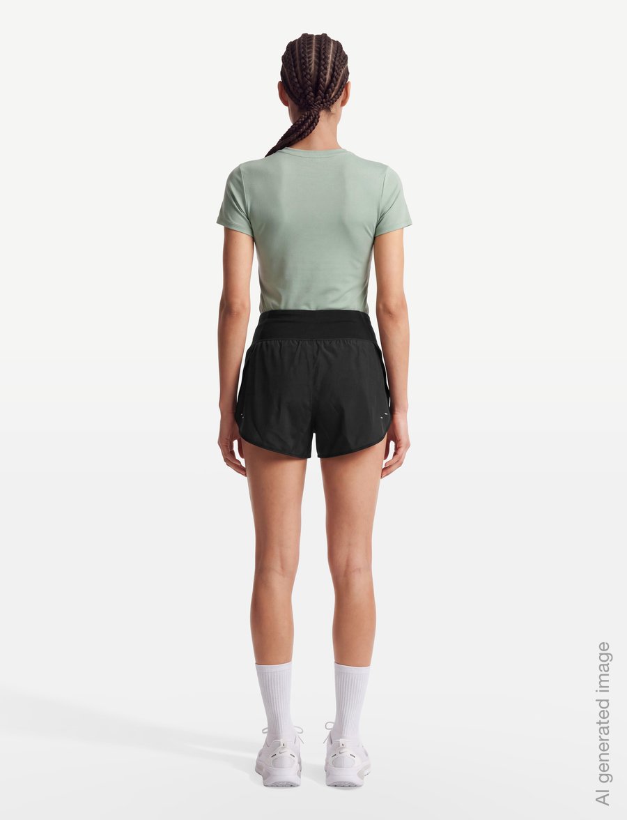 Nike - Nike Tempo Swoosh Short - laufshorts - black/reflective silv/white - 4
