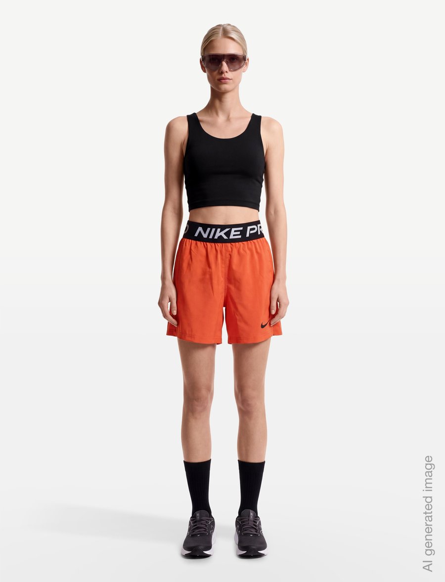 Nike - Nike Pro Dri-Fit SHORT - sport-shorts - turf orange/white/black - 4