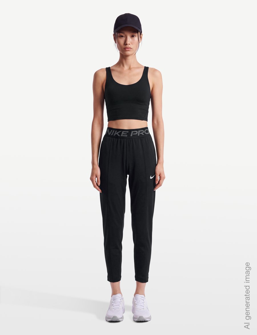 Nike - Nike Pro Dri-Fit Fleece Pant - running & training tights - black/smoke grey/white - 4