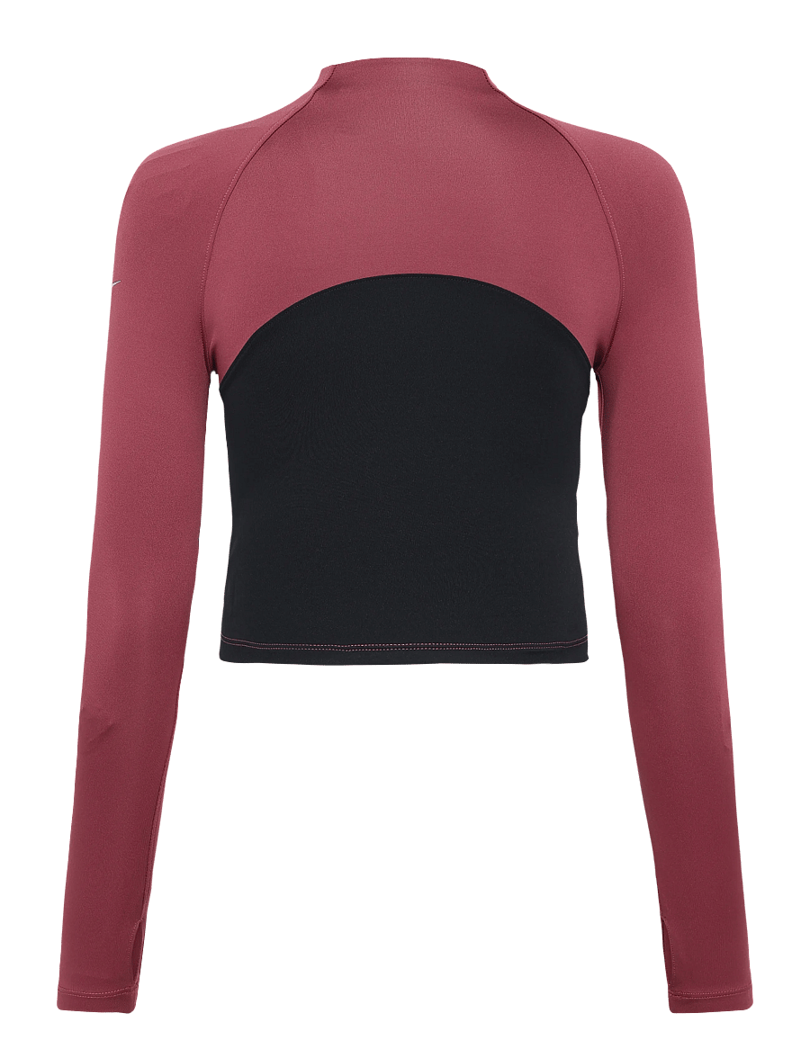 Nike - Nike Pro Girl Dri-Fit Half-Zip - aluskihina kantavad alussärgid - pink smoke/black/white - 1