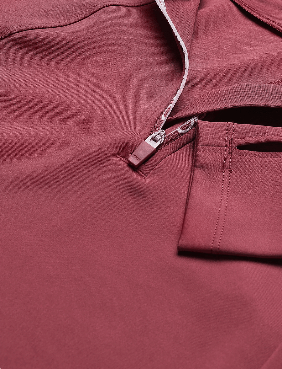 Nike - Nike Pro Girl Dri-Fit Half-Zip - aluskihina kantavad alussärgid - pink smoke/black/white - 2