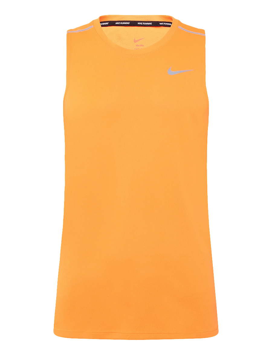 Nike - Nike Dri-Fit Miler Tank Top - tanktops - total orange/reflective silv - 0