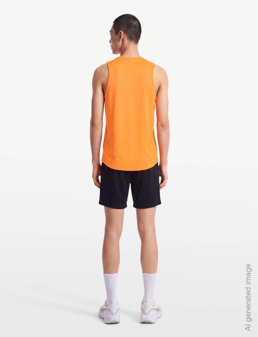 Nike - Nike Dri-Fit Miler Tank Top - tank tops - total orange/reflective silv - 4