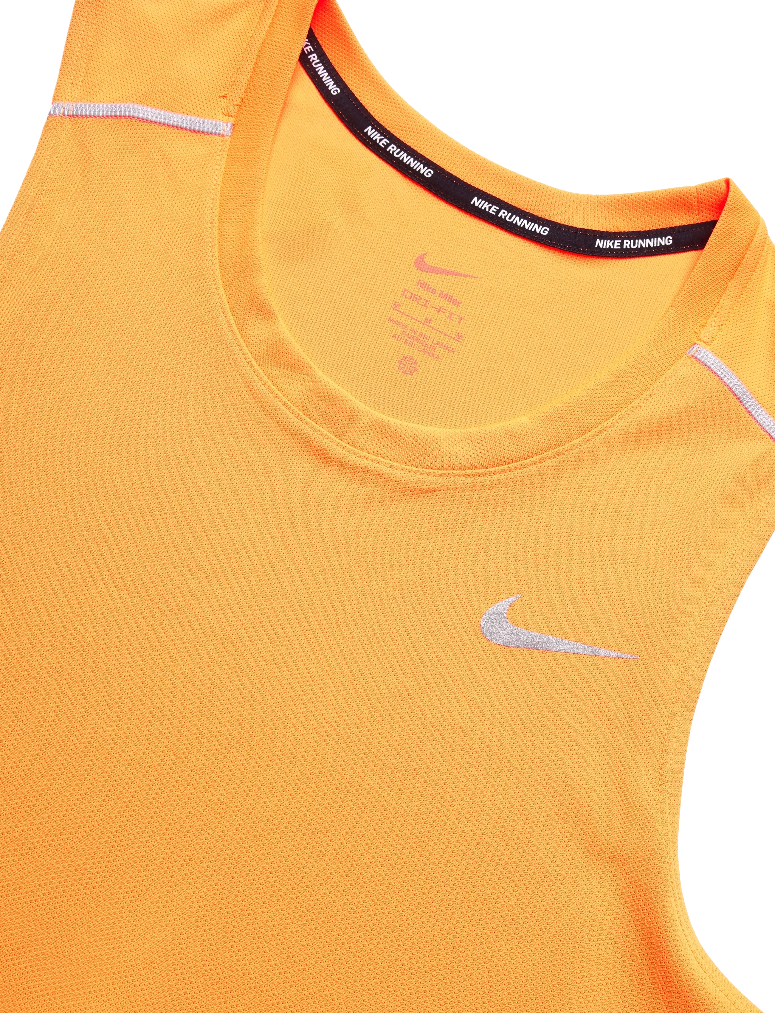 Nike - Nike Dri-Fit Miler Tank Top - tanktops - total orange/reflective silv - 2