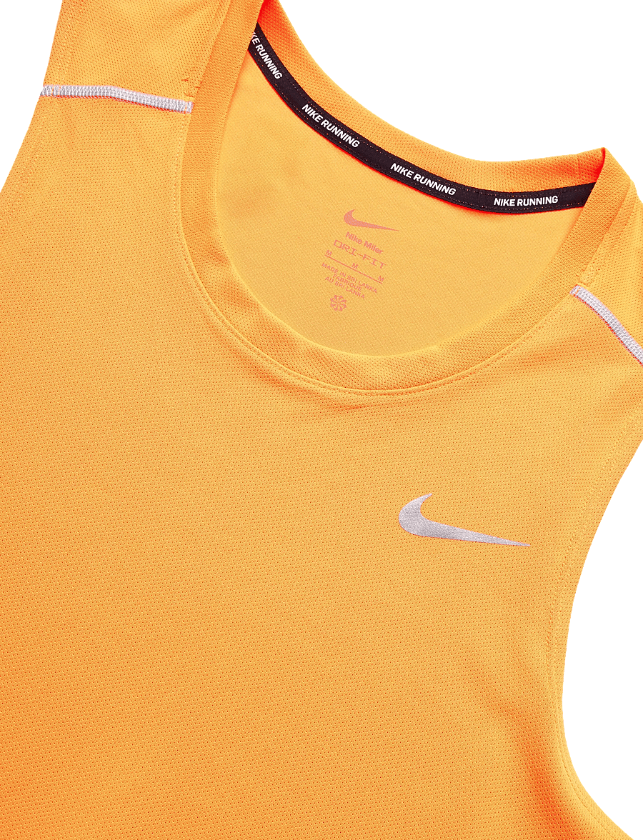 Nike - Nike Dri-Fit Miler Tank Top - tanktops - total orange/reflective silv - 2