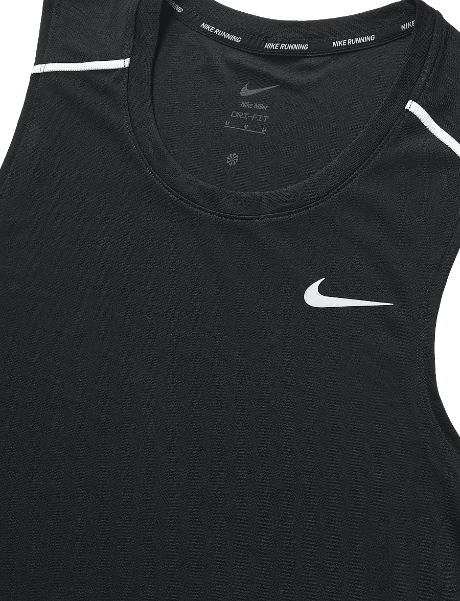 Nike - M NK DF MILER TANK TOP - tank tops - black/reflective silv - 2