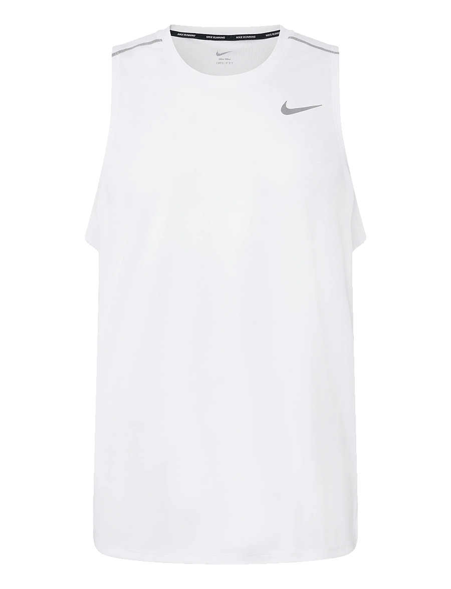 Nike - Nike Dri-Fit Miler Tank Top - tank tops - white/reflective silv - 0