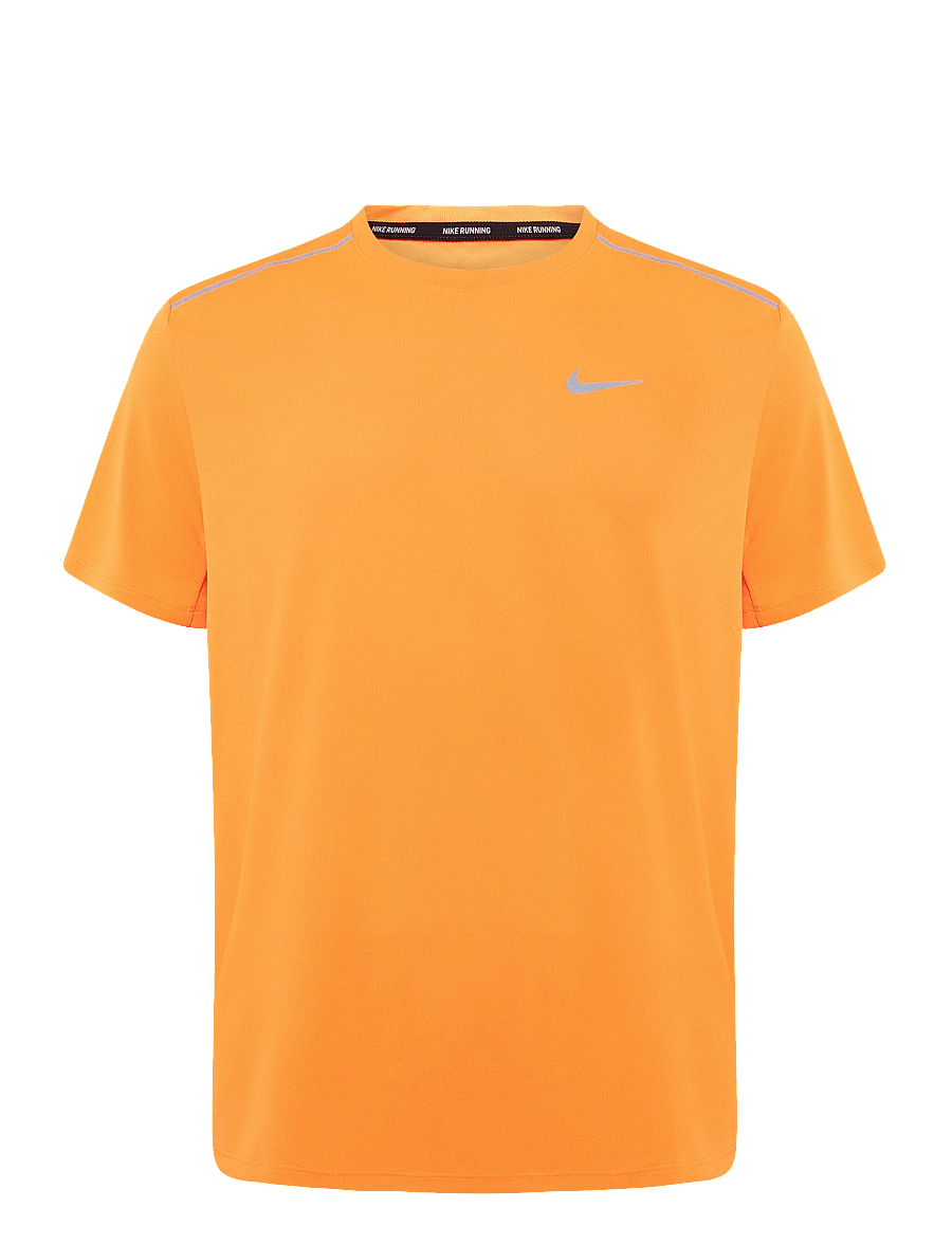 Nike - M NK DF UV MILER SS - t-shirts - total orange/reflective silv - 0