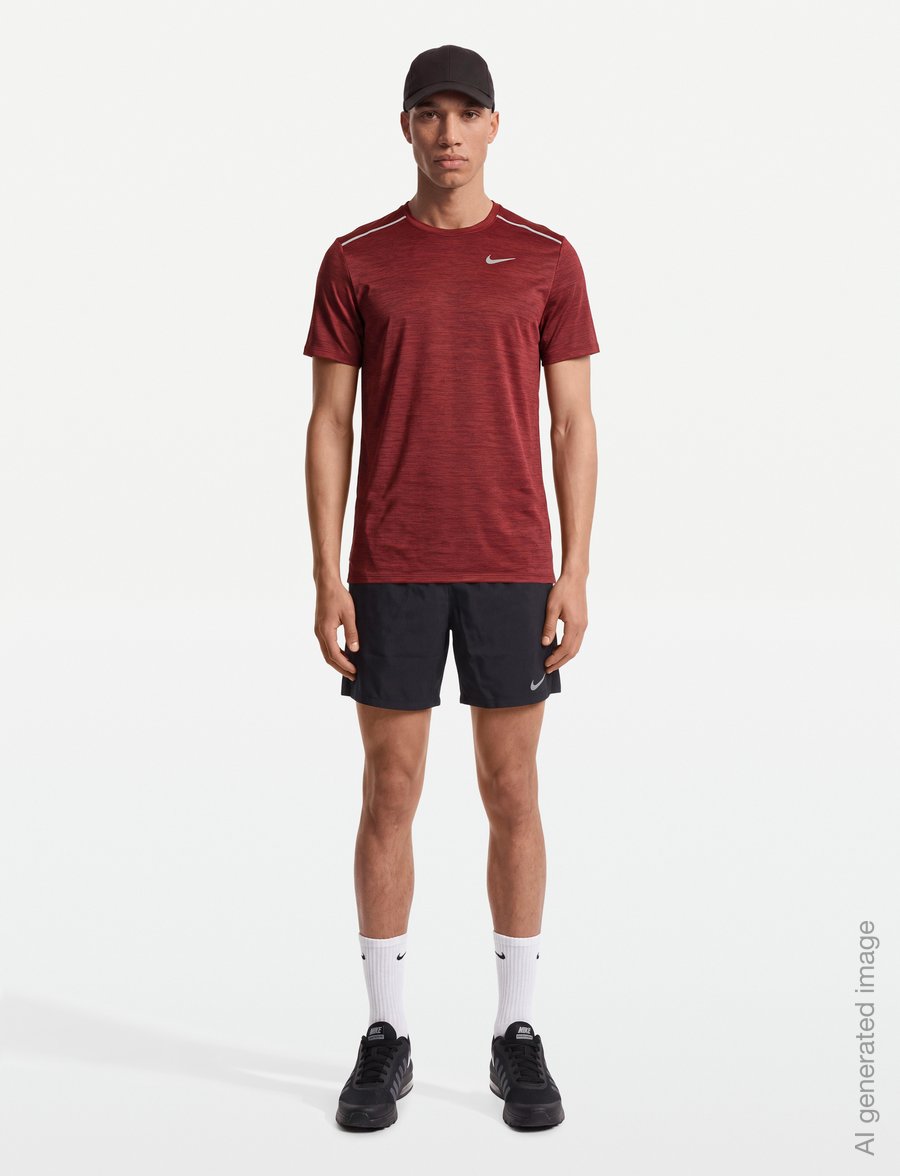 Nike - M NK DF UV MILER SS - t-särgid - tough red/mystic dates/reflect - 0
