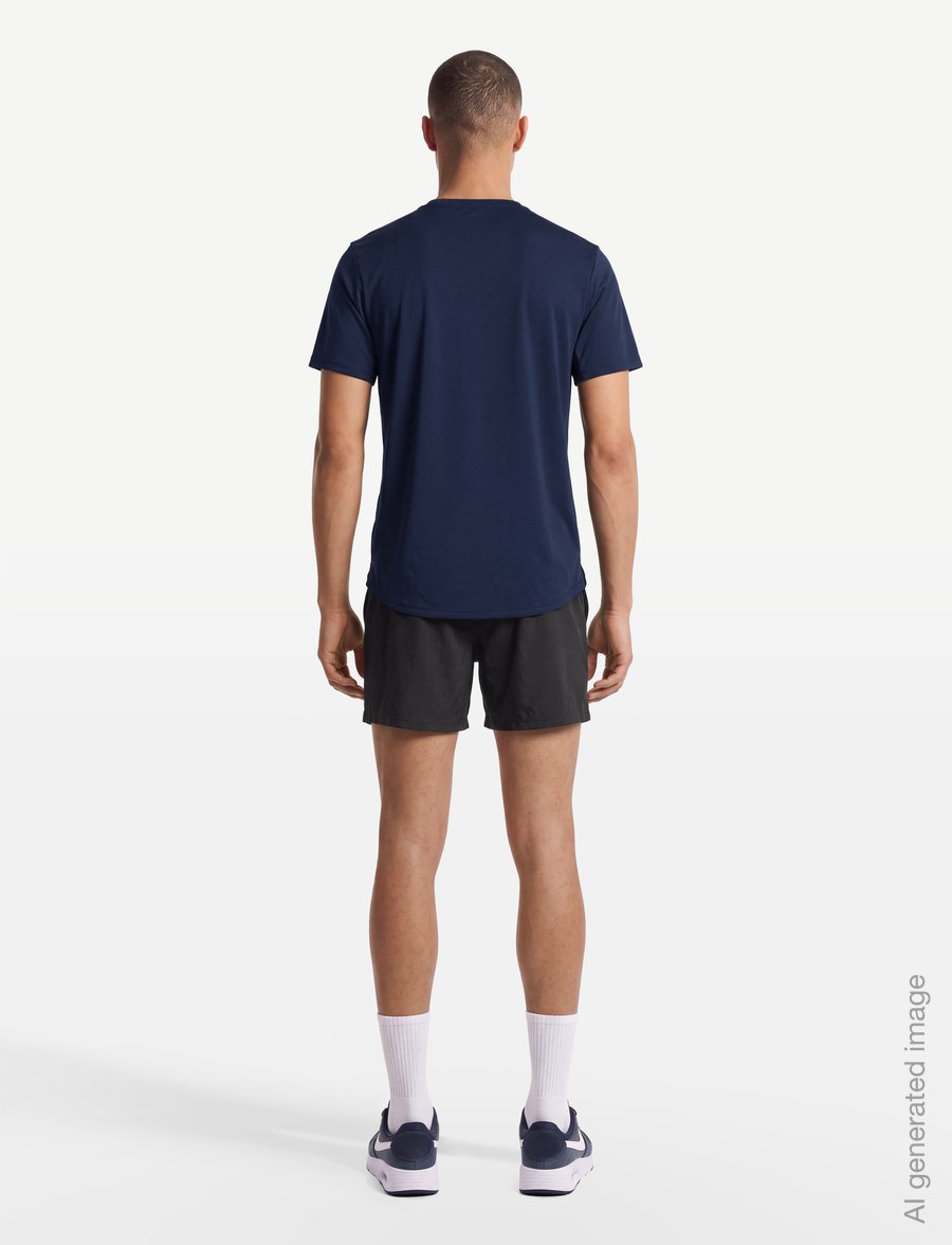Nike - M NK DF UV MILER SS - t-shirts - midnight navy/obsidian/reflect - 4