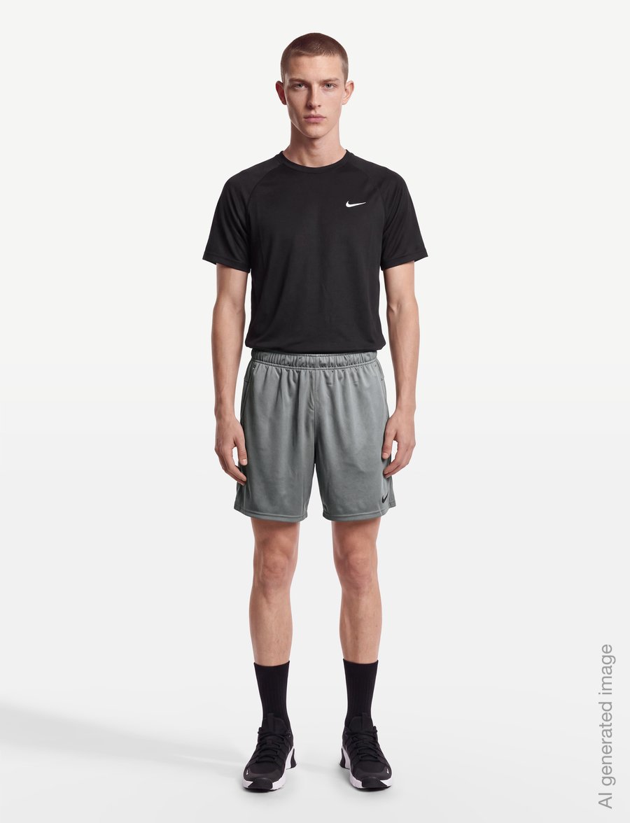 Nike - Nike Dri-FIT Form 7 Inch Shorts - träningsshorts - smoke grey/black - 0