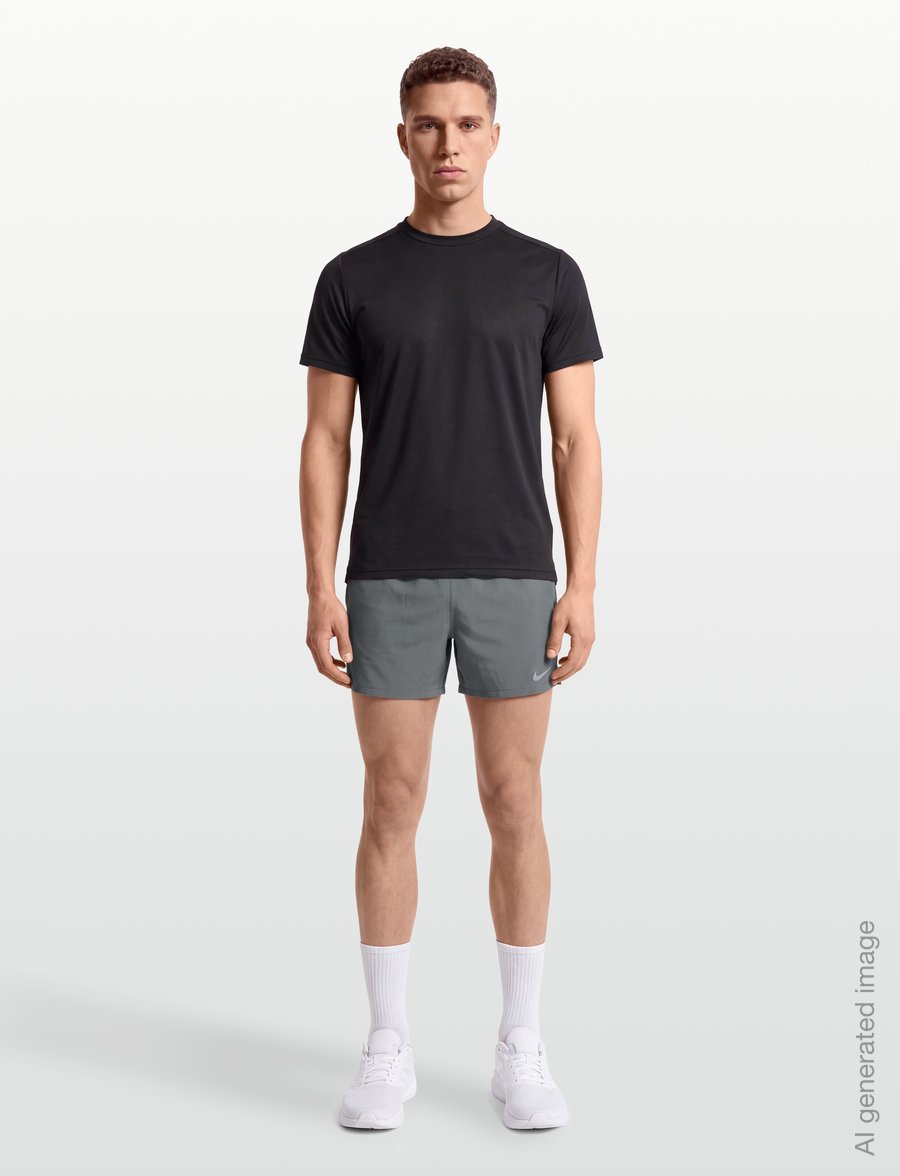 Nike - Nike Dri-Fit Miler Short - sport-shorts - smoke grey/smoke grey/reflecti - 0