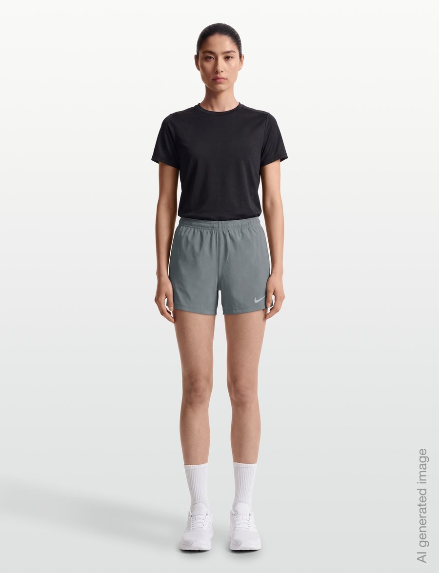 Nike - Nike Dri-Fit Miler Short - sport-shorts - smoke grey/smoke grey/reflecti - 4