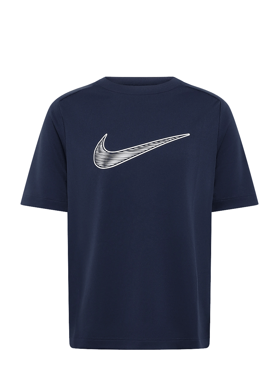 Nike - B NK DF MULTI SS TOP HBR - sportoberteile - midnight navy/white - 0