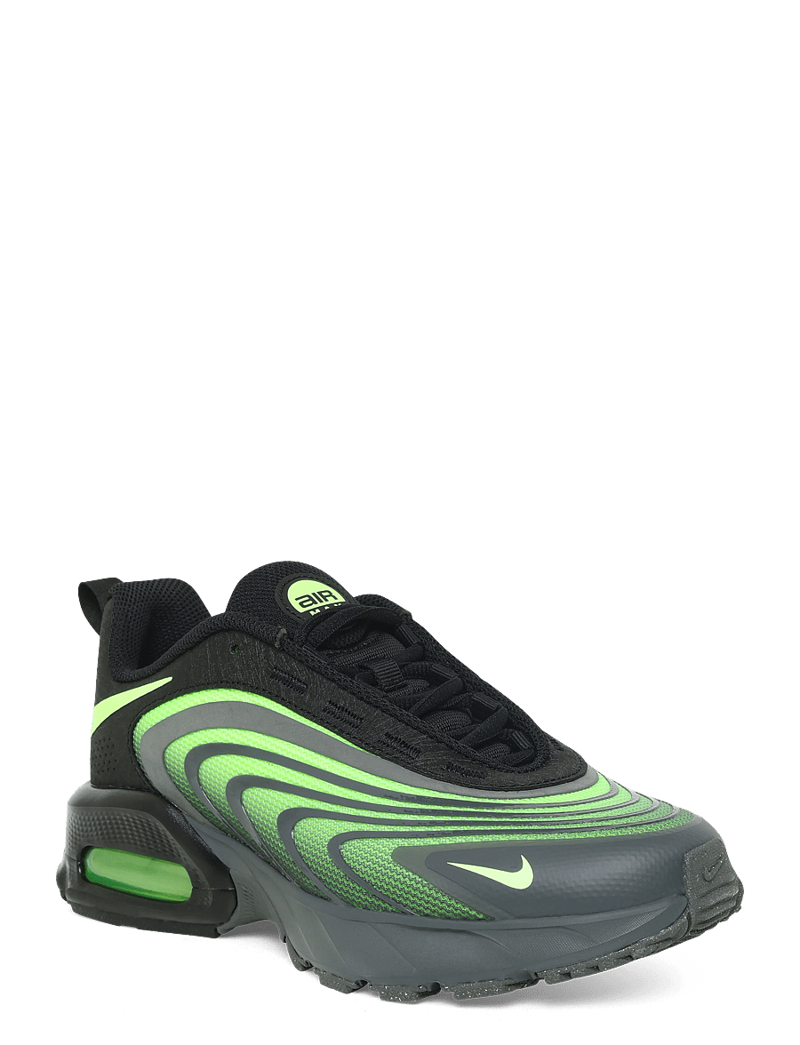 Nike - AIR MAX FIRE (GS) - løbesko - black/liquid lime-iron grey - 0