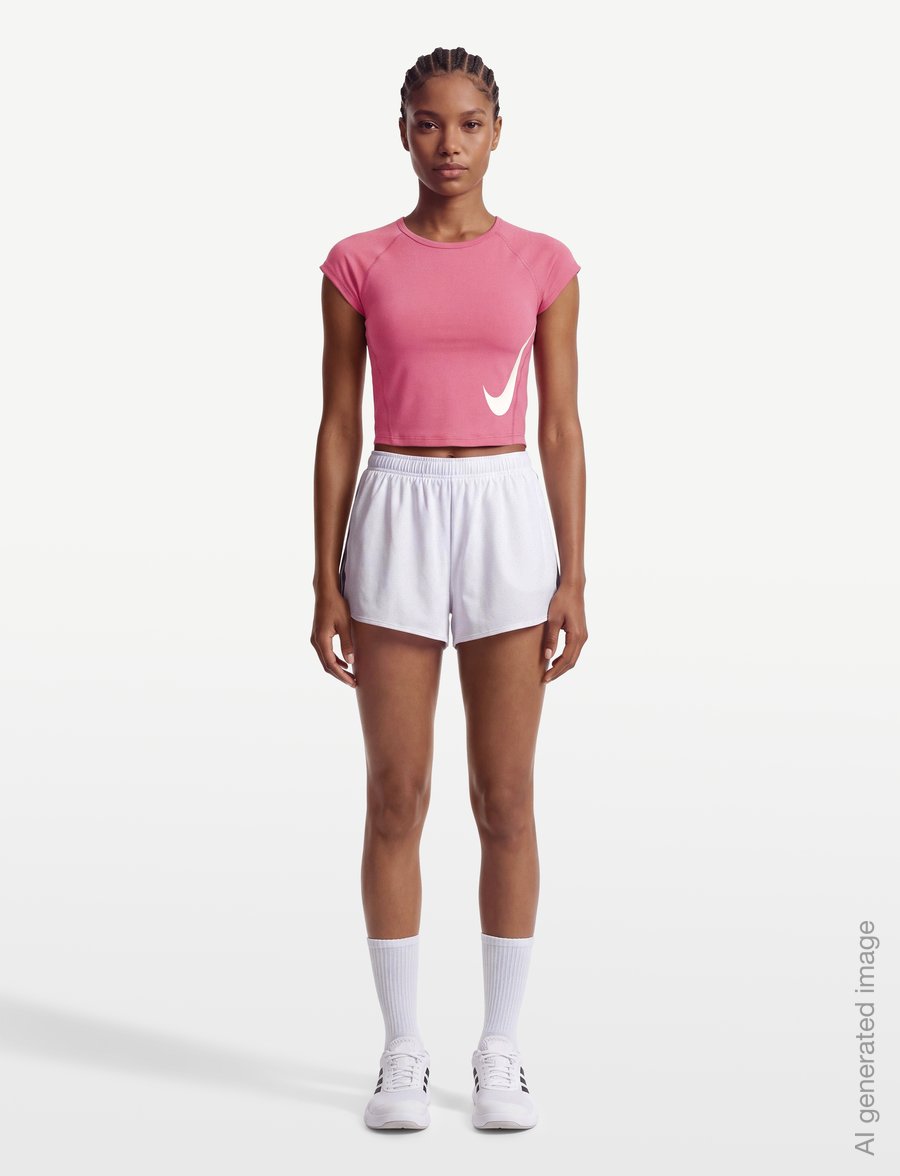 Nike - Nike Tempo Swoosh Run Top - crop-tops - peony/photon dust/reflective s - 0