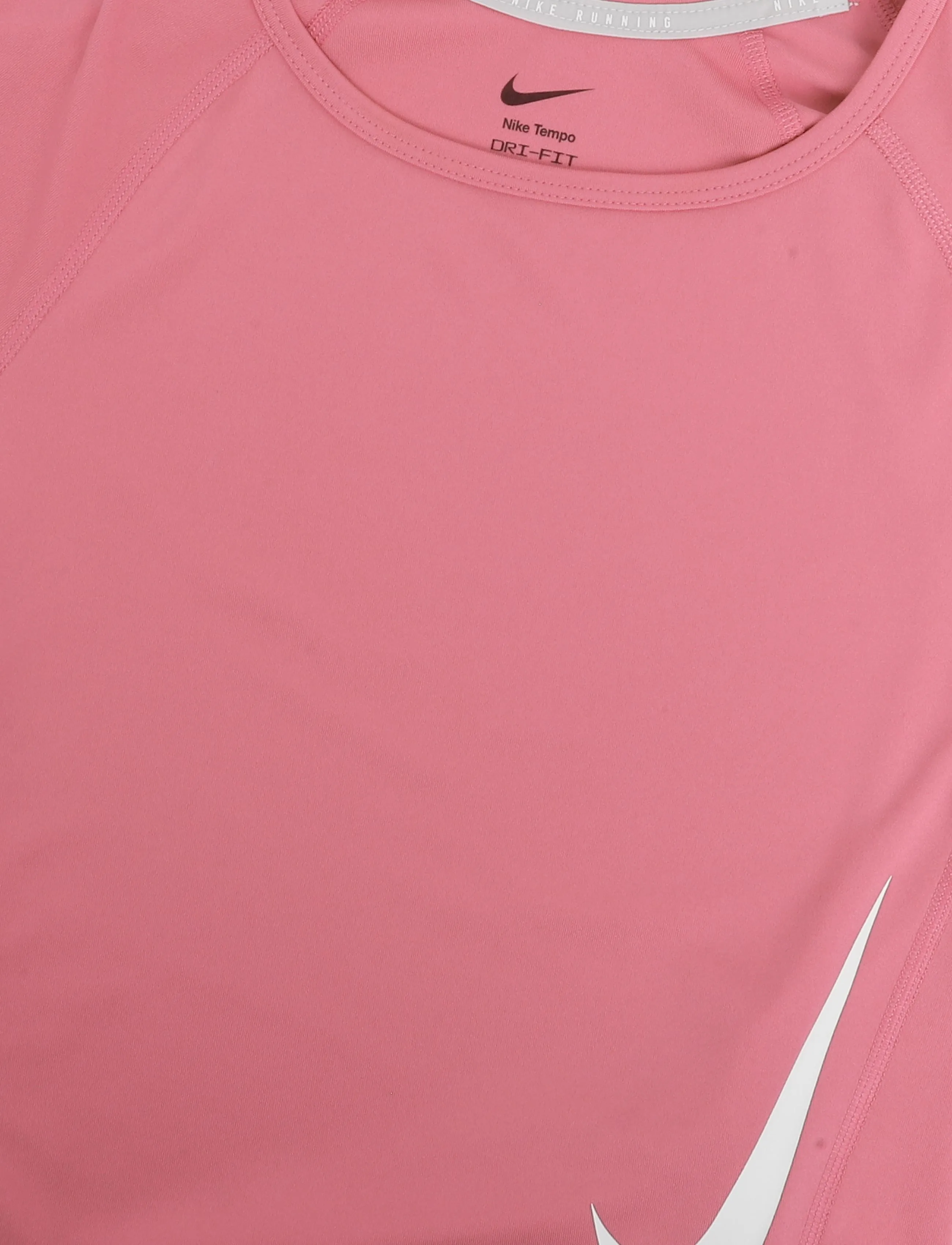 Nike - Nike Tempo Swoosh Run Top - crop tops - peony/photon dust/reflective s - 2