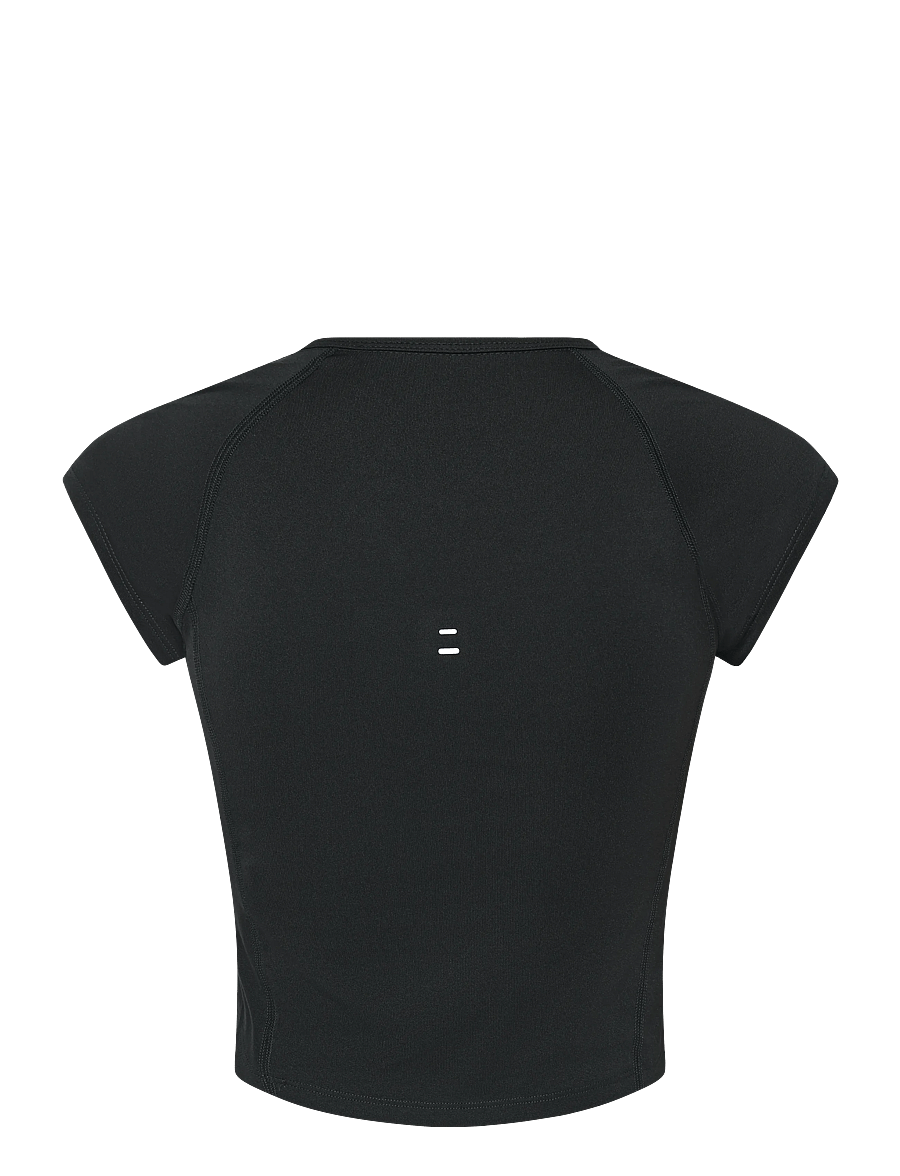 Nike - W NK TEMPO SWOOSH RUN DF SS - t-shirts - black/white/reflective silv/wh - 1