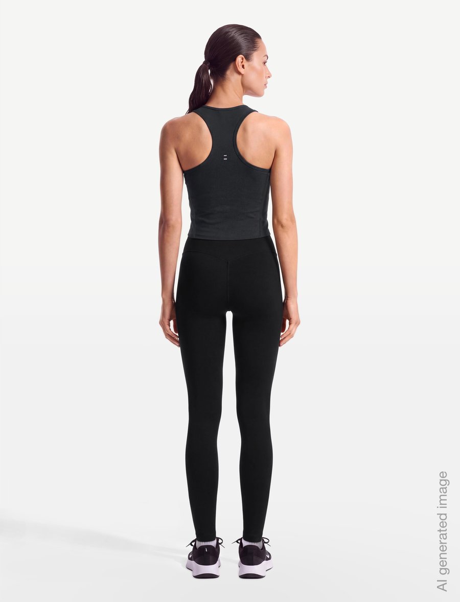 Nike - W NK TEMPO SWOOSH RUN DF TANK - crop-tops - black/reflective silv/white - 4