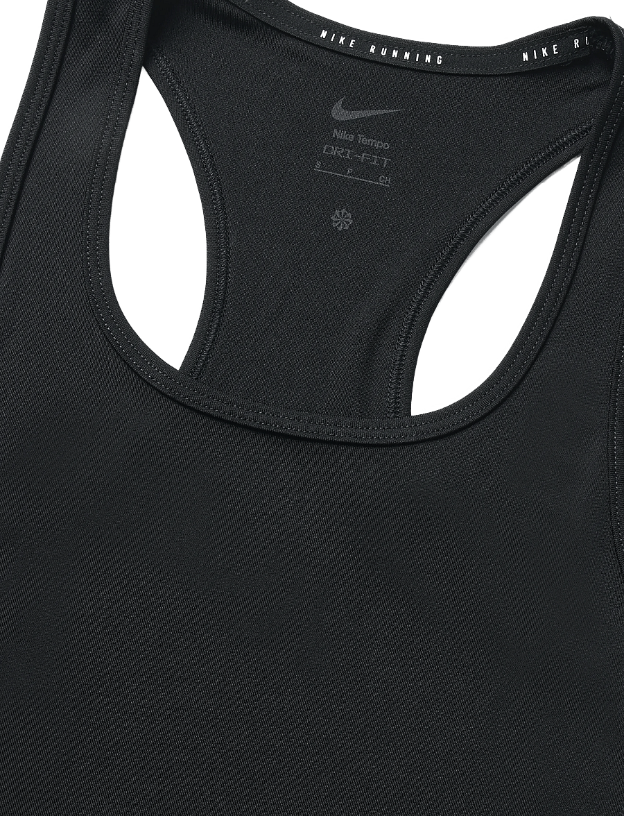 Nike - W NK TEMPO SWOOSH RUN DF TANK - crop tops - black/reflective silv/white - 2
