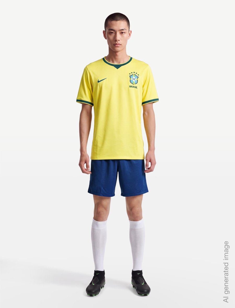 Nike - Brazil National Team 2026 Stadium Home - fodboldtrøjer - canary/light menta/geode teal - 0