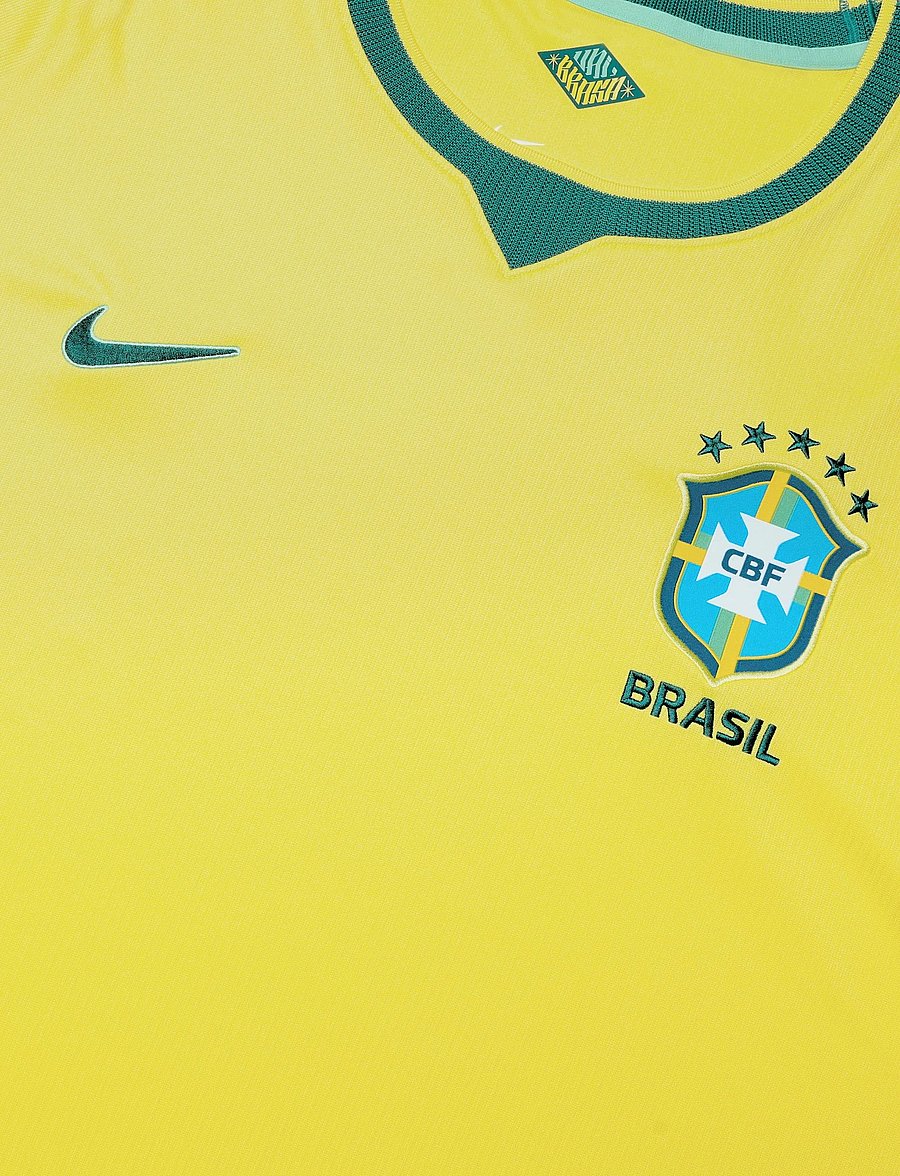 Nike - Brazil National Team 2026 Stadium Home - jalgpallisärgid - canary/light menta/geode teal - 2