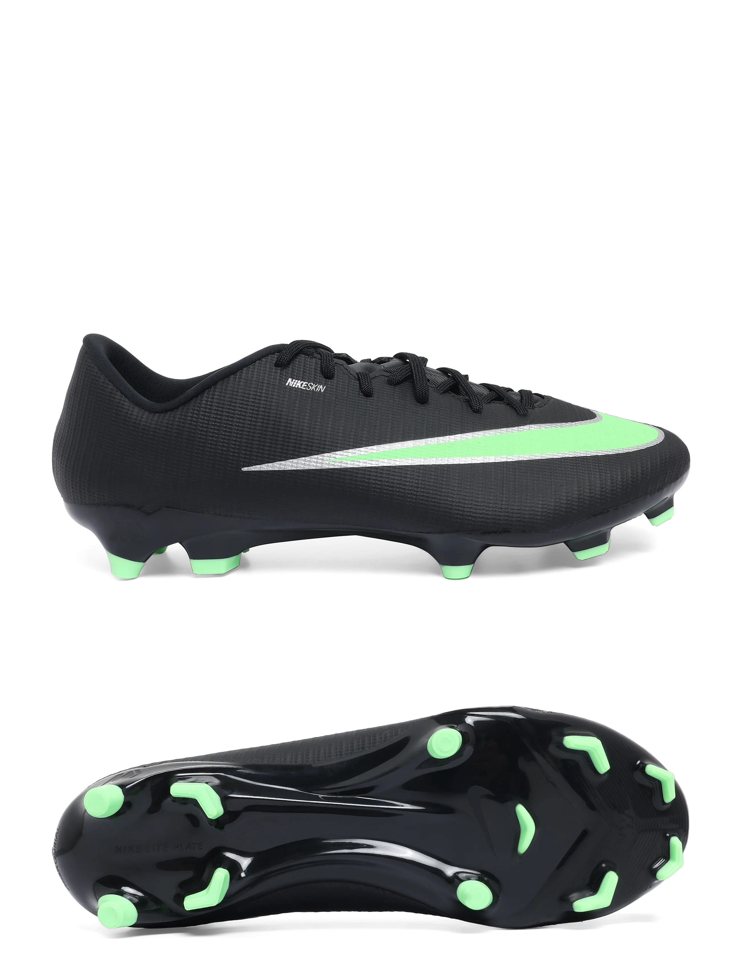 Nike VAPOR 17 ACADEMY FG/MG - Football boots - BLACK/ILLUSION GREEN-BLACK / black