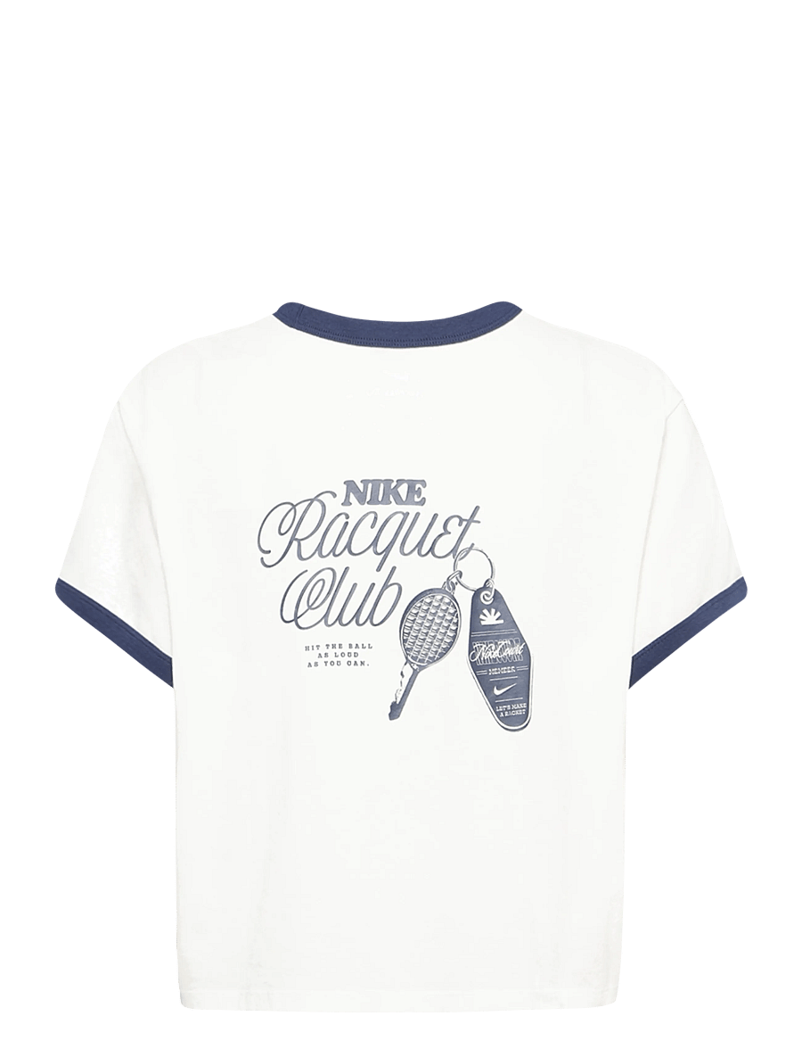 Nike - W NK SS TEE HRTG RCQT RNGR MOD - t-shirts - sail/midnight navy - 1